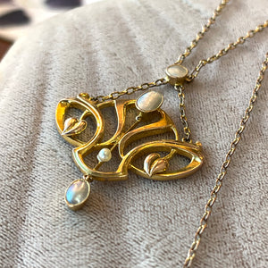 Antique Art Nouveau Gold Necklace by Barnet Henry Joseph for Liberty and Co.