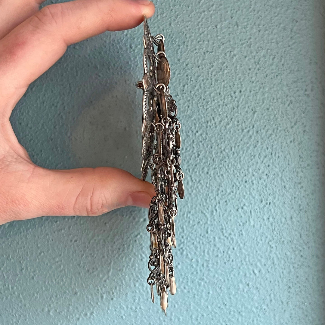 Vintage Scandinavian bridal silver brooch