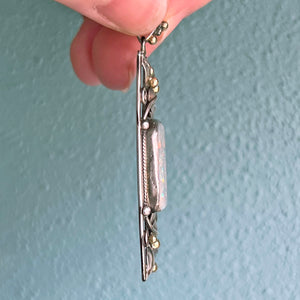Antique Arts and Crafts Silver Gold Opal Pendant c. 1910