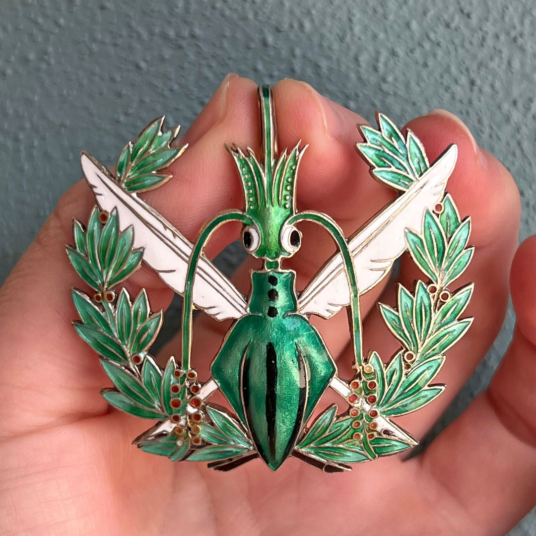 Vintage Mid-Century Silver Enamel Pendant by Jacob Tostrup, Norway c.1950