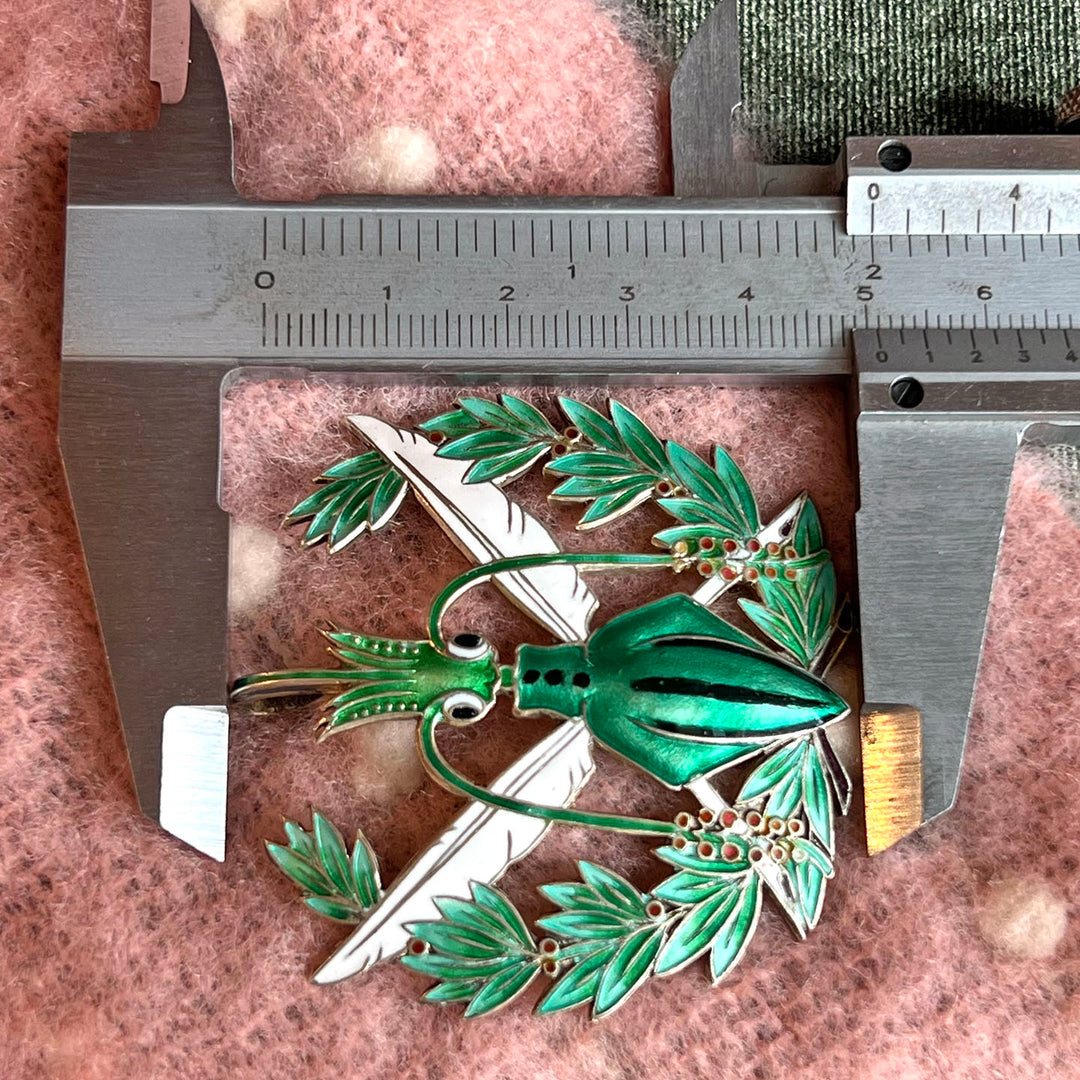 Vintage Mid-Century Silver Enamel Pendant by Jacob Tostrup, Norway c.1950