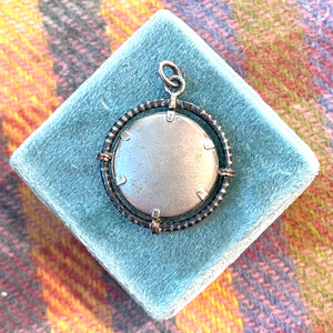 Antique Niello Silver and Metal Frame Locket