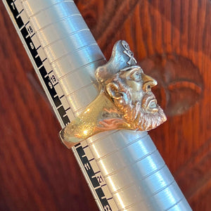 Vintage Pirate Men’s Ring, Heavy 15k Gold