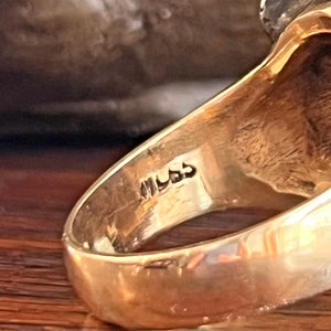 Vintage Pirate Men’s Ring, Heavy 15k Gold