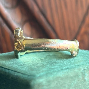 Early Scottich Claddagh Ring c. 1720 Silver Gilt