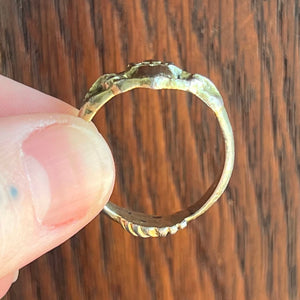 Early Scottich Claddagh Ring c. 1720 Silver Gilt
