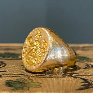 Antique Larter and Sons Gold Signet Ring Sz 7.75