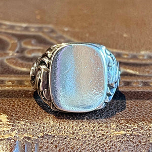 Fabulous Art Nouveau Silver Signet Ring