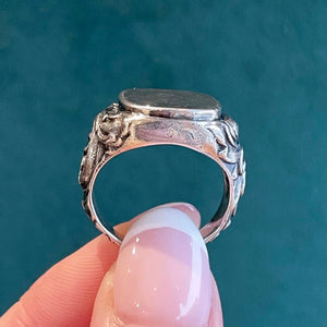 Fabulous Art Nouveau Silver Signet Ring