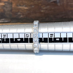 Art Deco Diamond Platnium Eternity Band Size 7 US