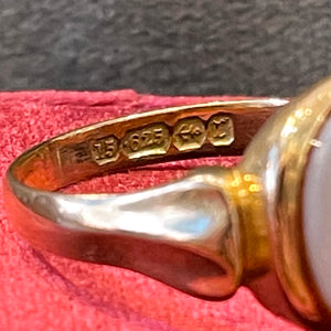 Vintage 1970s Gold Signet Ring Blank 9k Gold - Victoria Sterling