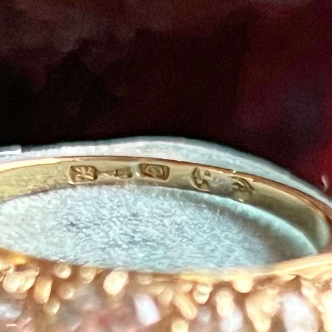 Edwardian 5 Stone Diamond Ring 18k Gold, Chester 1908