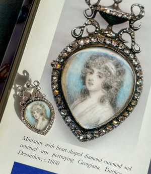 Georgian Pendant Georgiana Duchess of Devonshire Miniature Portrait