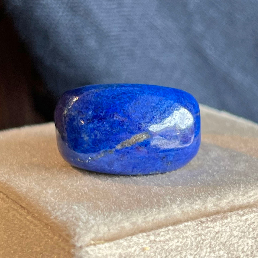 Unusual Art Deco Lapis Lazuli Ring 18k Gold c.1920