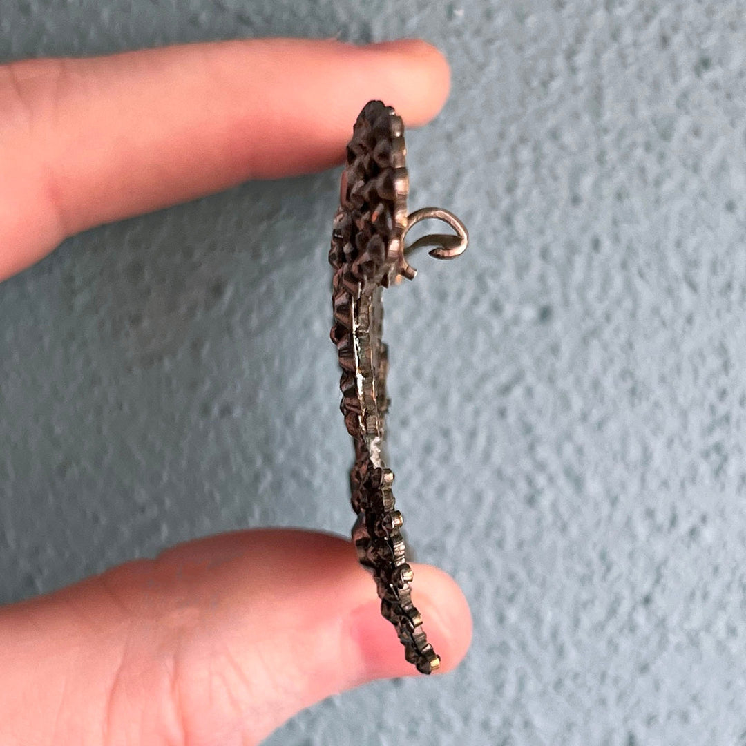 Victorian silver tone cut steel jewelry