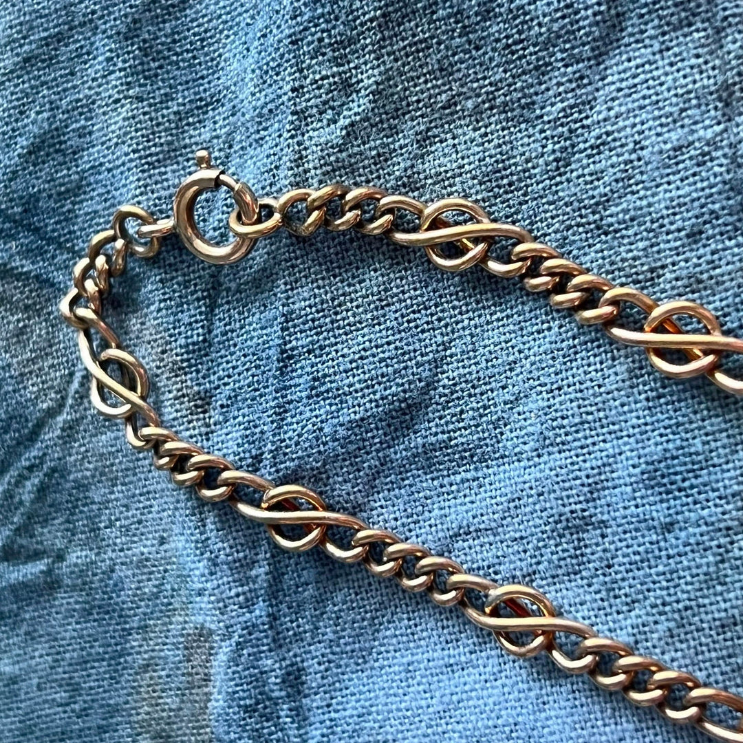 Victorian French FIX Long Guard Chain Gold Filled Necklace