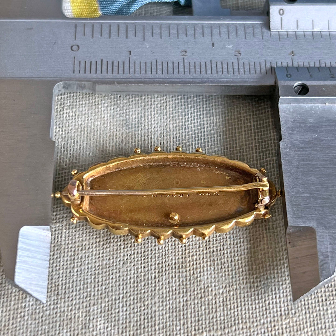 Victorian Hidden Message Brooch Pin 'Forget Me Not'