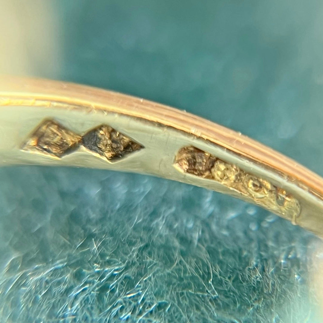 Victorian Sapphire and Diamond Cluster Ring in 18 Karat Gold