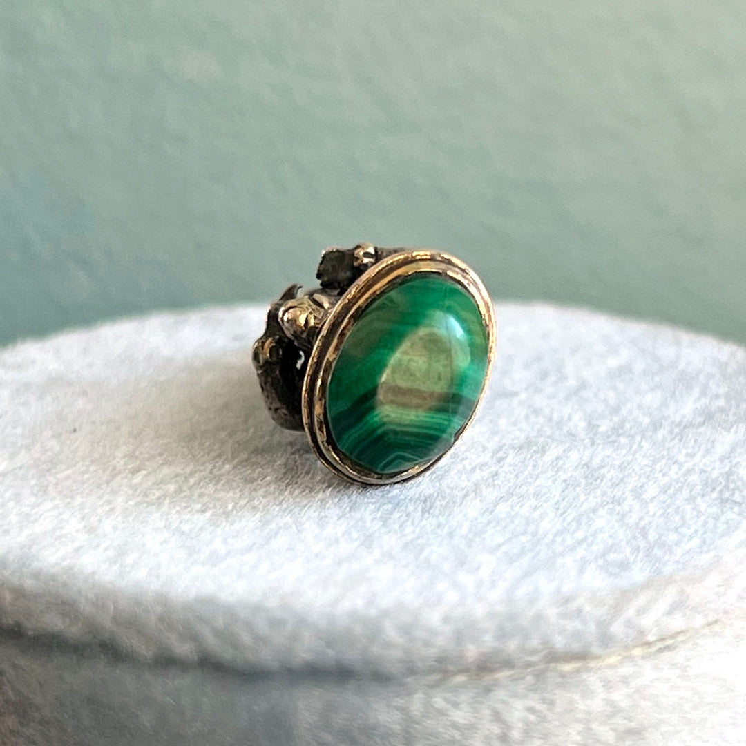 Victorian malachite collector charm