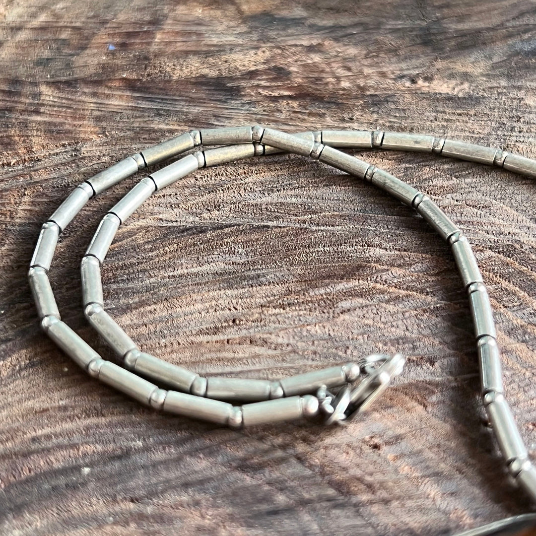 Sterling silver statement necklace with agates