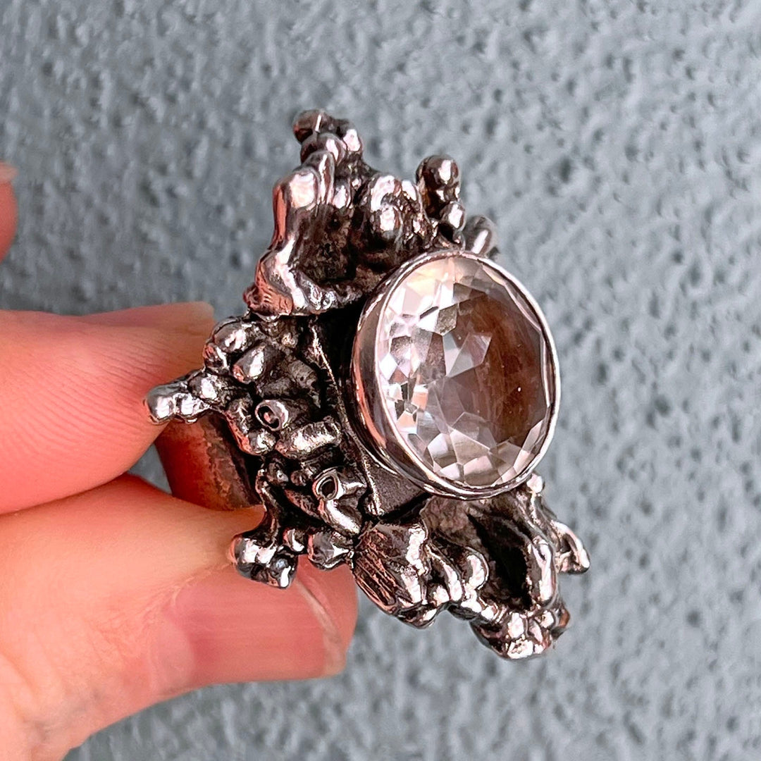Vintage Nordic designer ring in silver