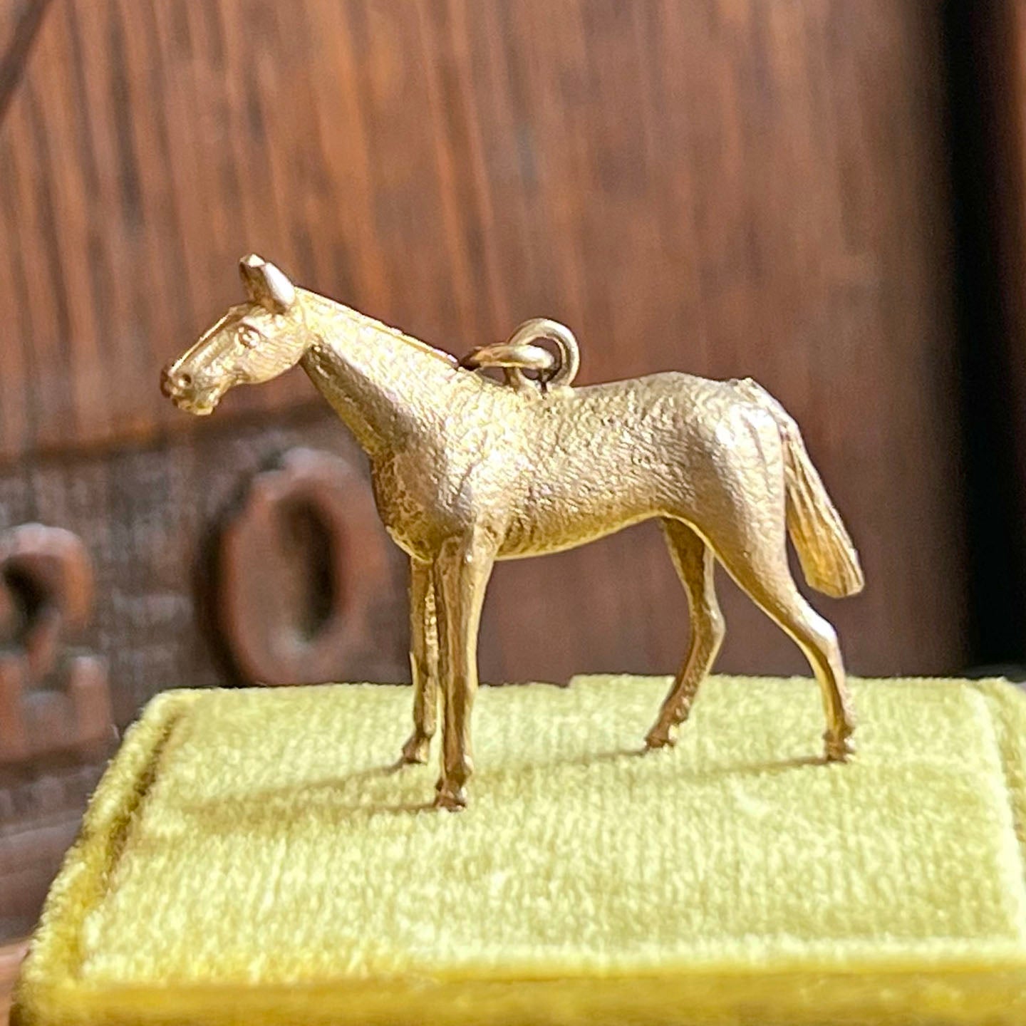 Vintage Gold Horse Fob Pendant Charm 9k Gold, Birmingham 1973
