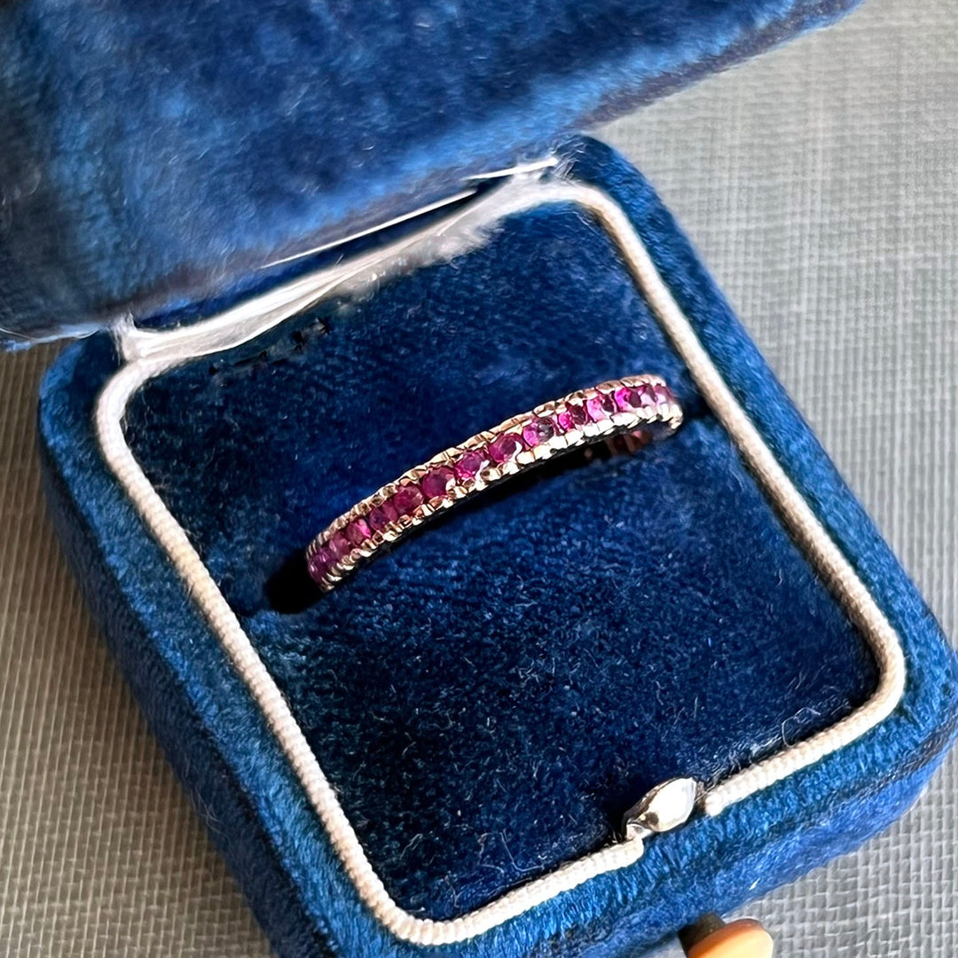 Classic vintage ruby eternity ring