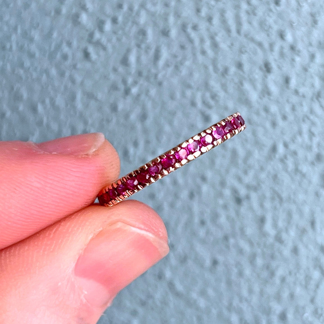 Classic vintage ruby eternity ring