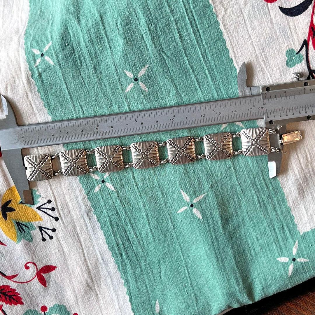 Vintage Sterling Silver Liberty Link Bracelet, c.1940