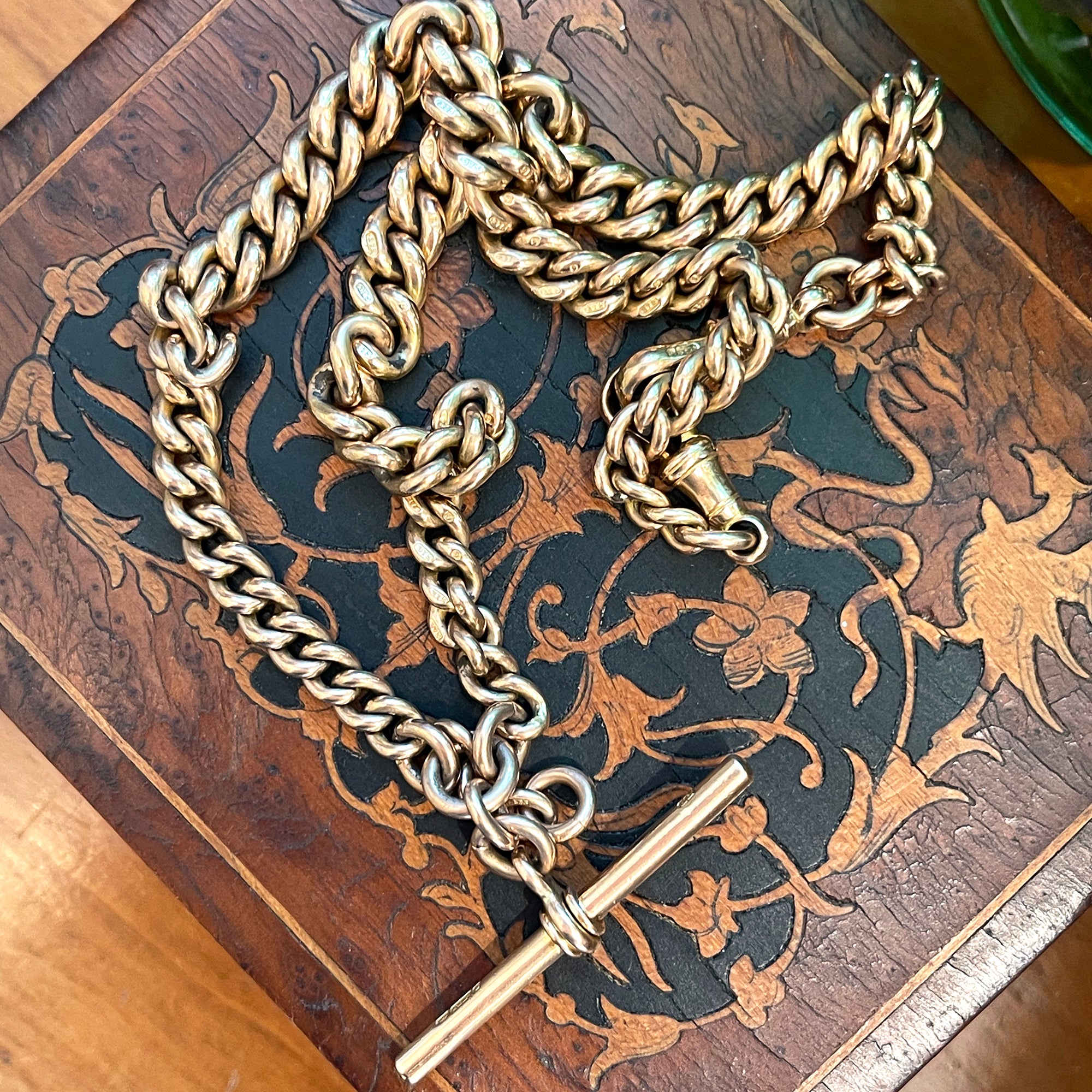 Victorian 9KT Gold Watch Chain/Necklace — Isadoras Antique Jewelry