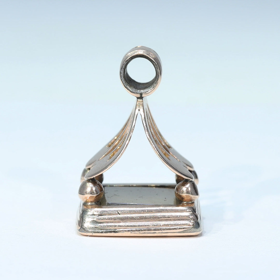 Antique Victorian Gold Chalcedony “Anna” Fob, circa 1850