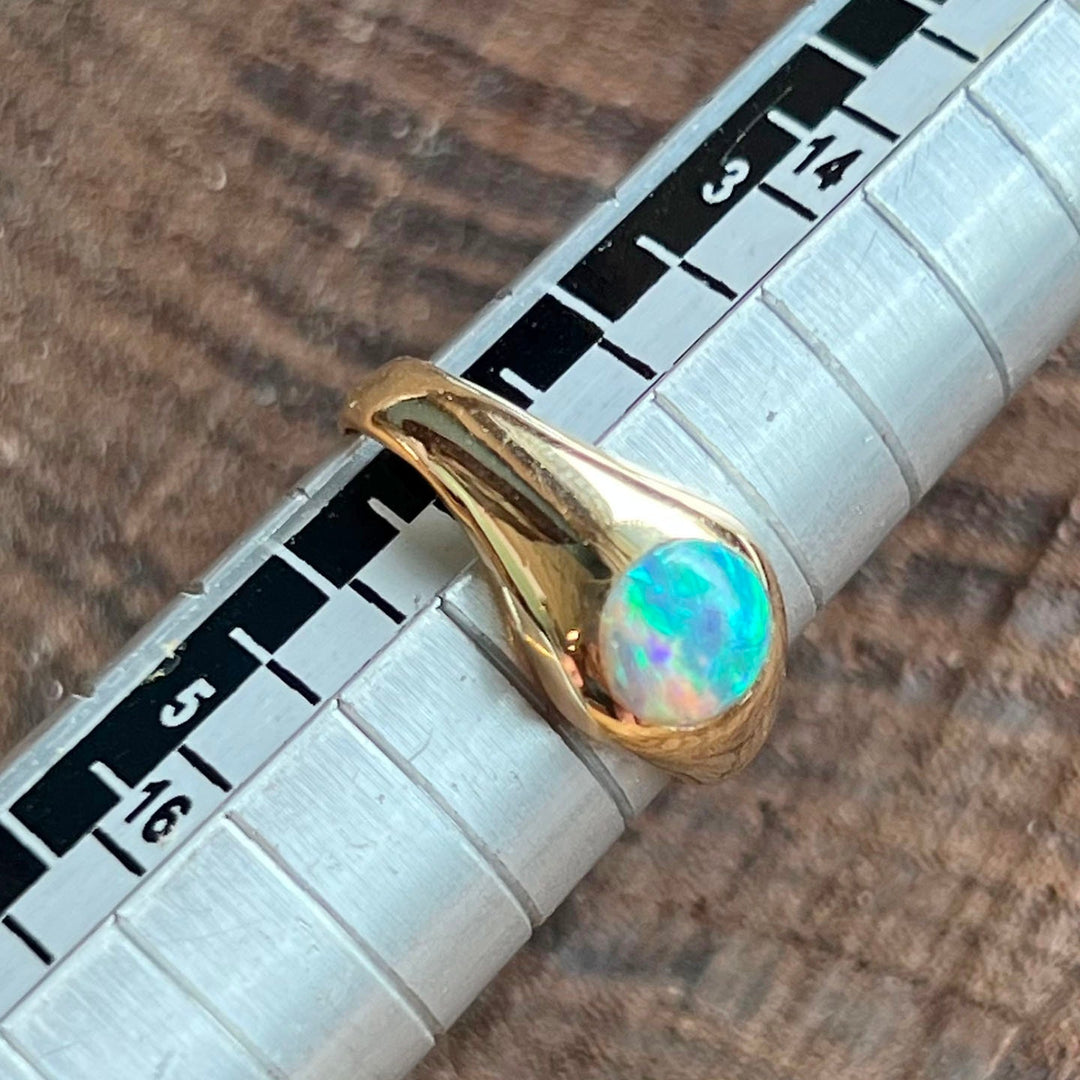 Antique Edwardian Opal Ring 18k Gold, Birmingham 1911