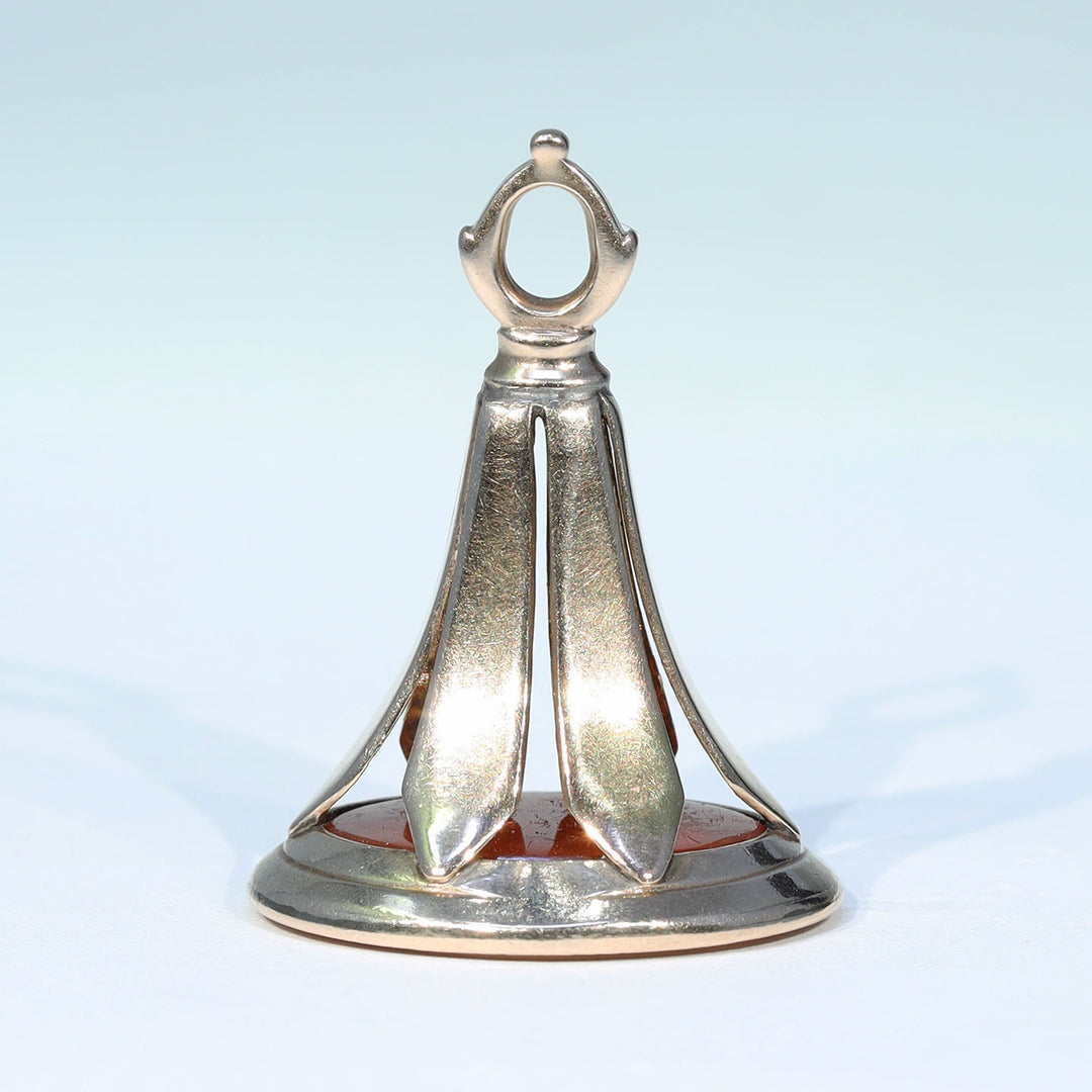 Victorian Gold Carnelian Shakespeare Seal Fob c.1870