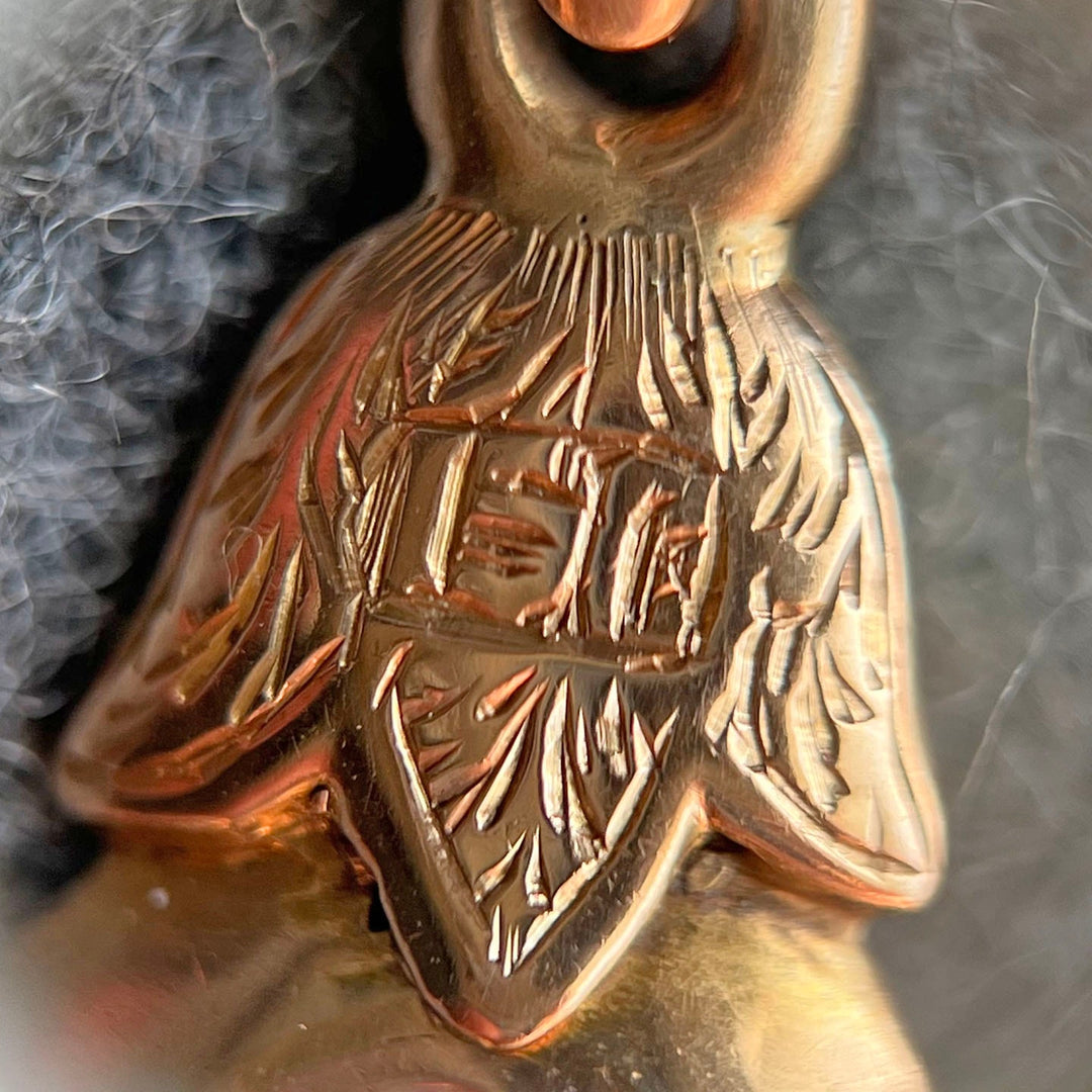 Antique Victorian Gold Turquoise Pendant c.1880