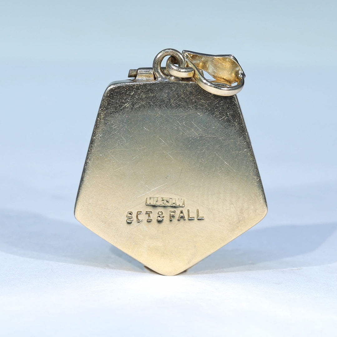Antique Gold and Palladium Engraved Locket c. 1920