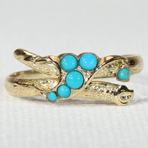 Victorian Turquoise Love Knot Ring
