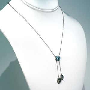 Antique Arts and Crafts Silver Turquoise Necklace