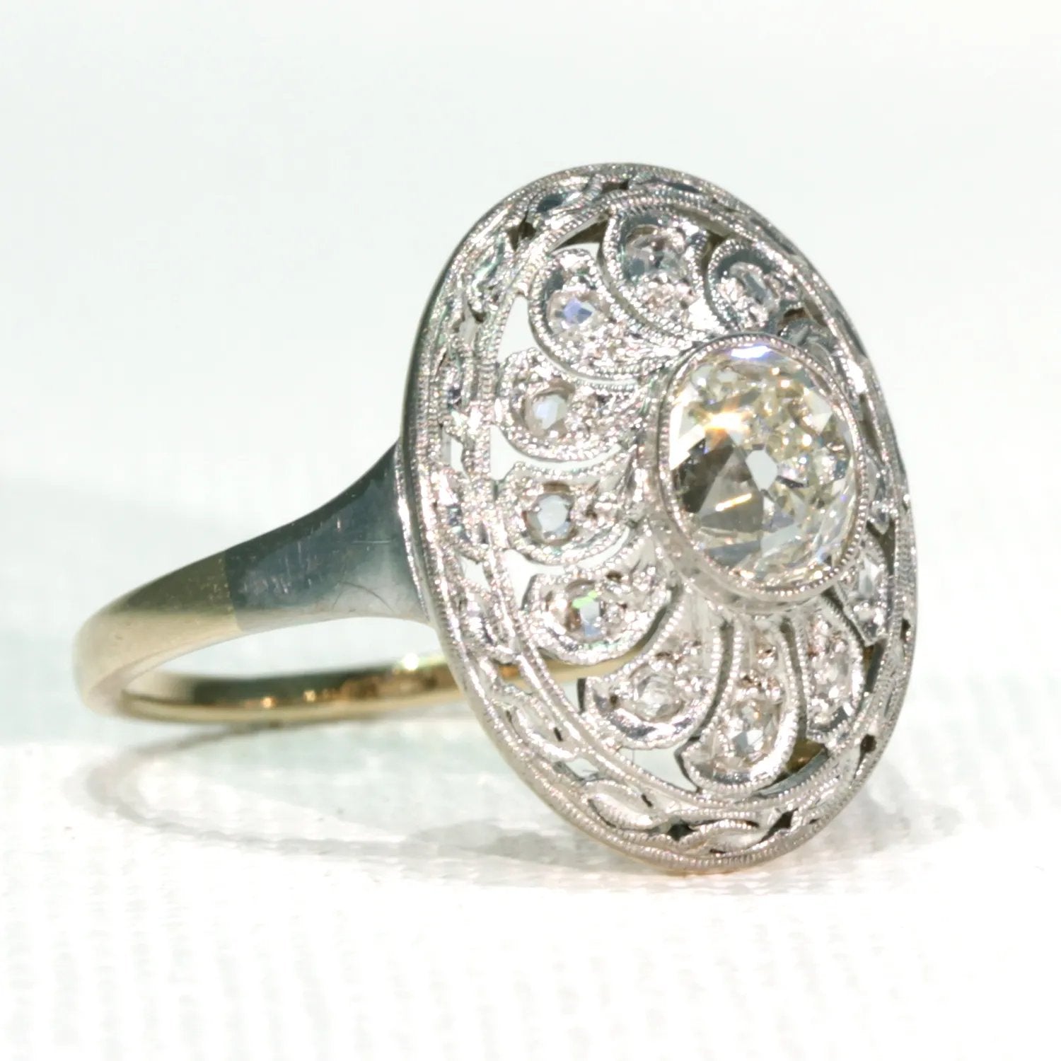 Antique Belle Epoque Diamond Ring Circa 1910