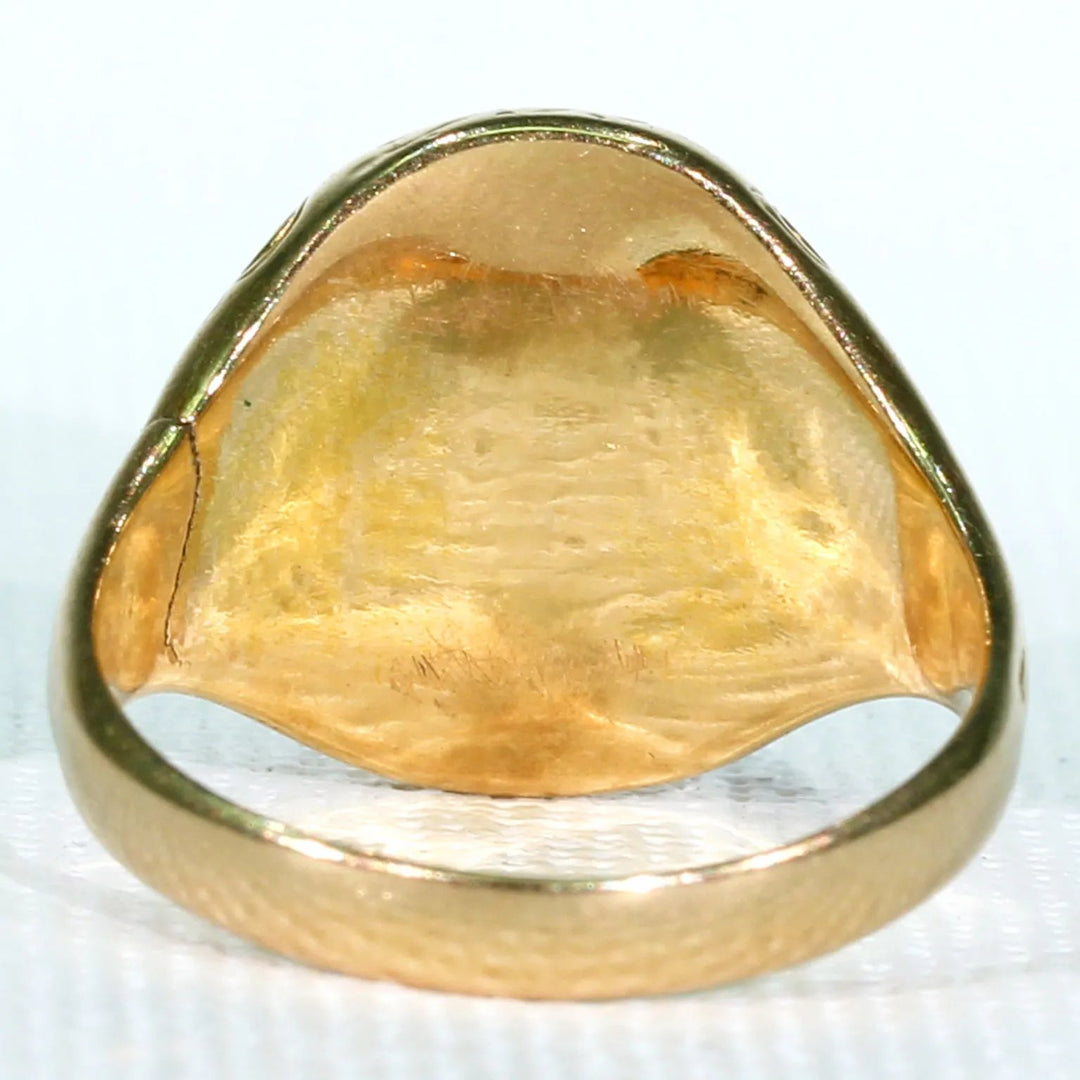 Antique Carved Sardonyx Opening Ring Locket Poison