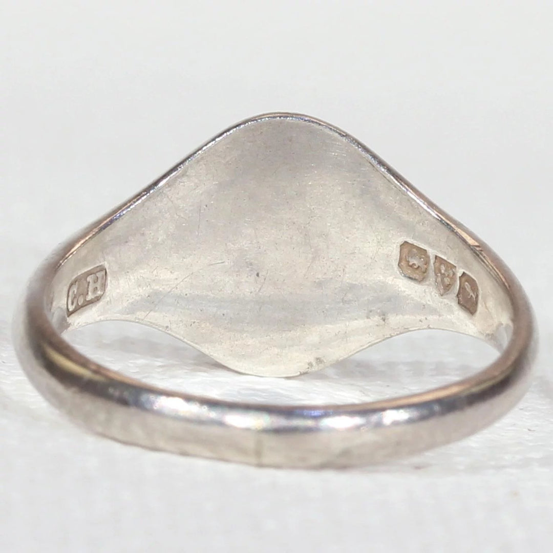 Antique Charles Horner Silver Enamel Ring Hallmarked 1911