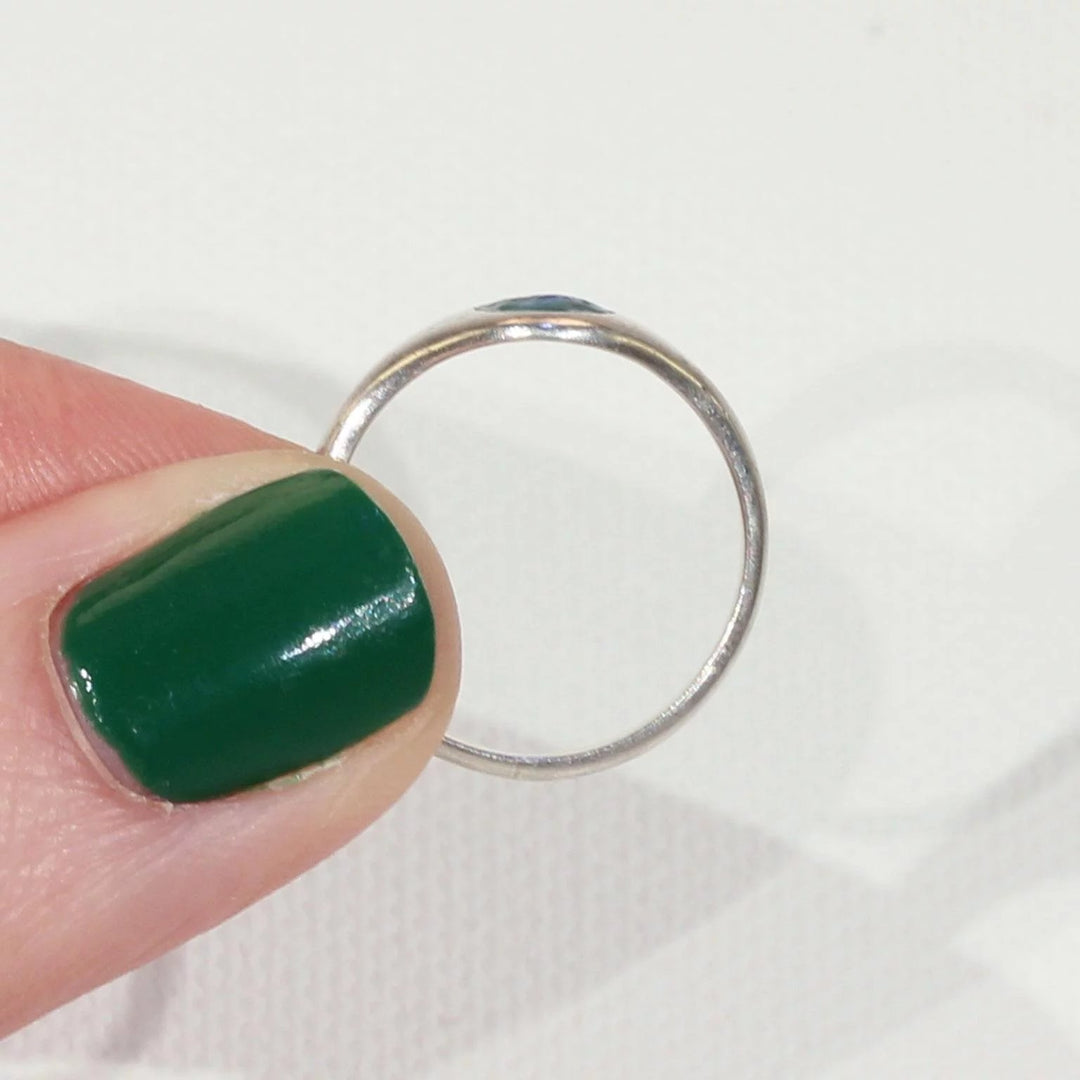Antique Charles Horner Silver Enamel Ring Hallmarked 1911