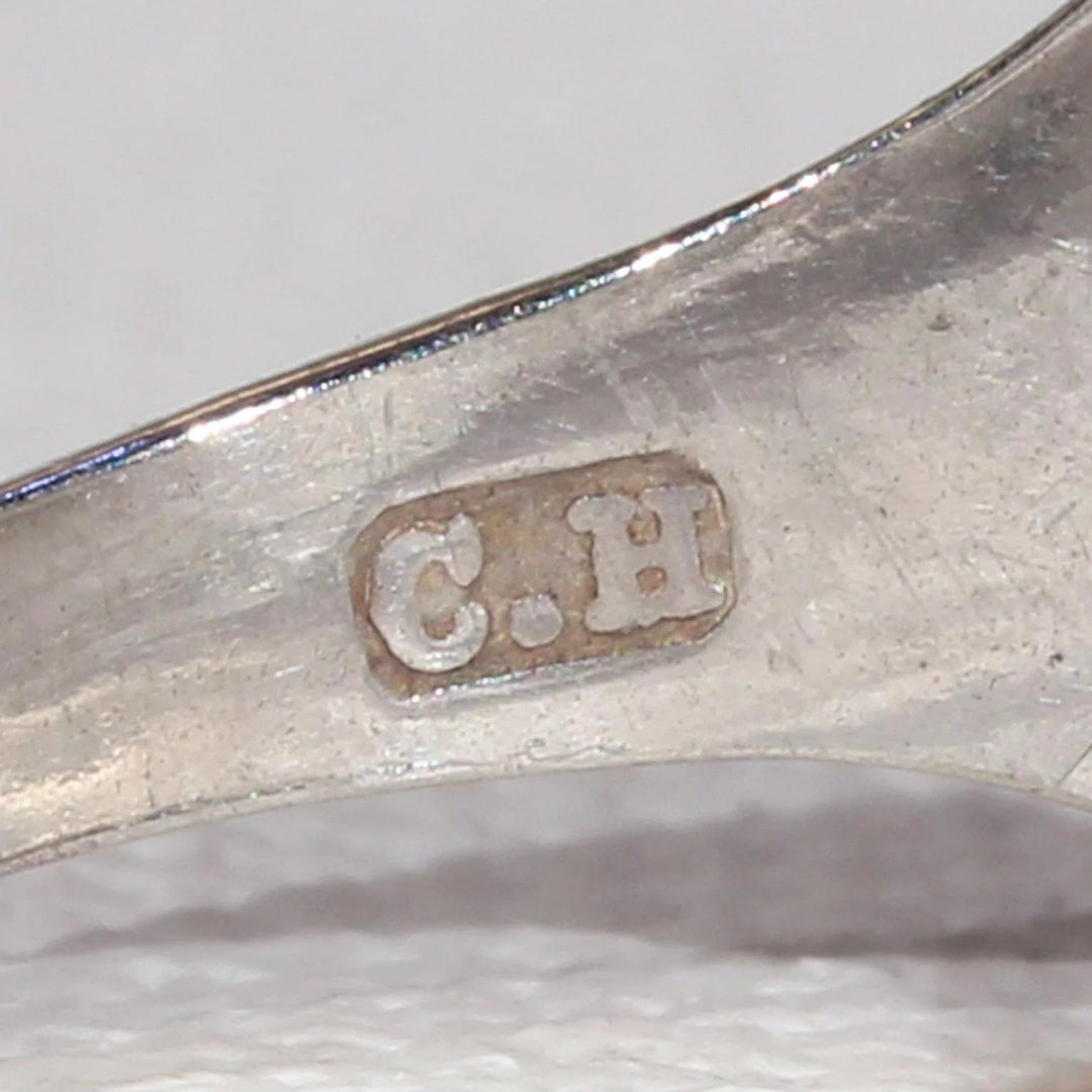 Antique Charles Horner Silver Enamel Ring Hallmarked 1911