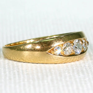 Antique Edwardian 5 Stone Diamond Ring 18K Gold