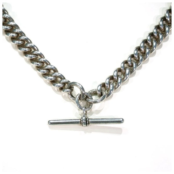 Silver T Bar Chain Necklace | New Look
