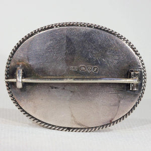 Antique Edwardian Ruskin Pottery Silver Brooch by Charles Horner