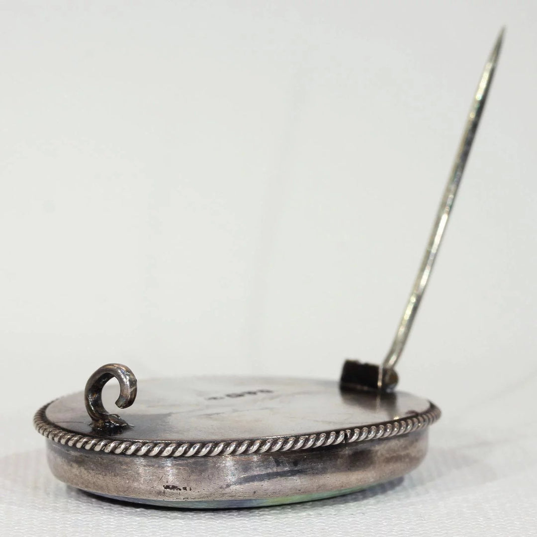 Antique Edwardian Ruskin Pottery Silver Brooch by Charles Horner