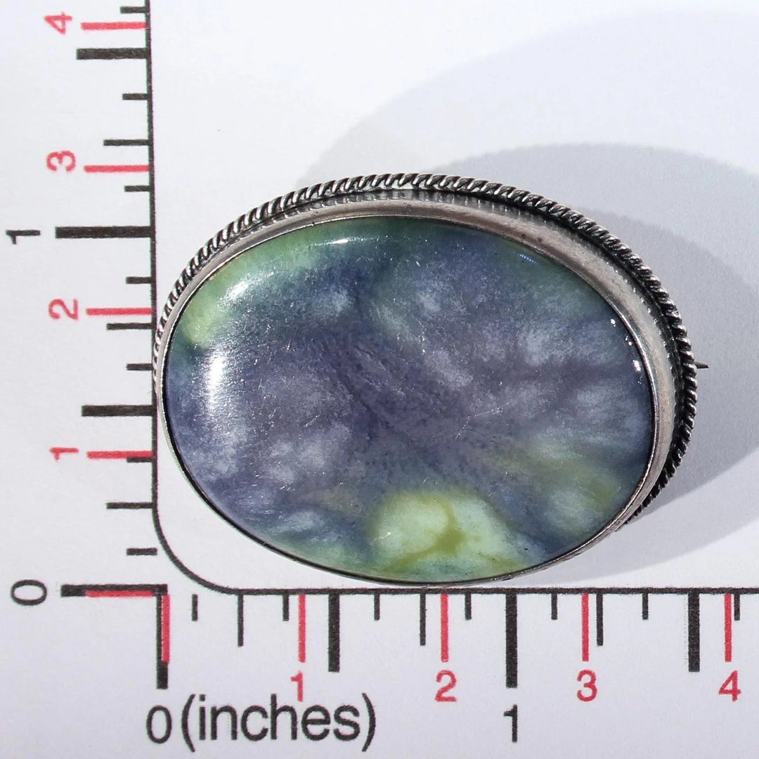 Antique Edwardian Ruskin Pottery Silver Brooch by Charles Horner