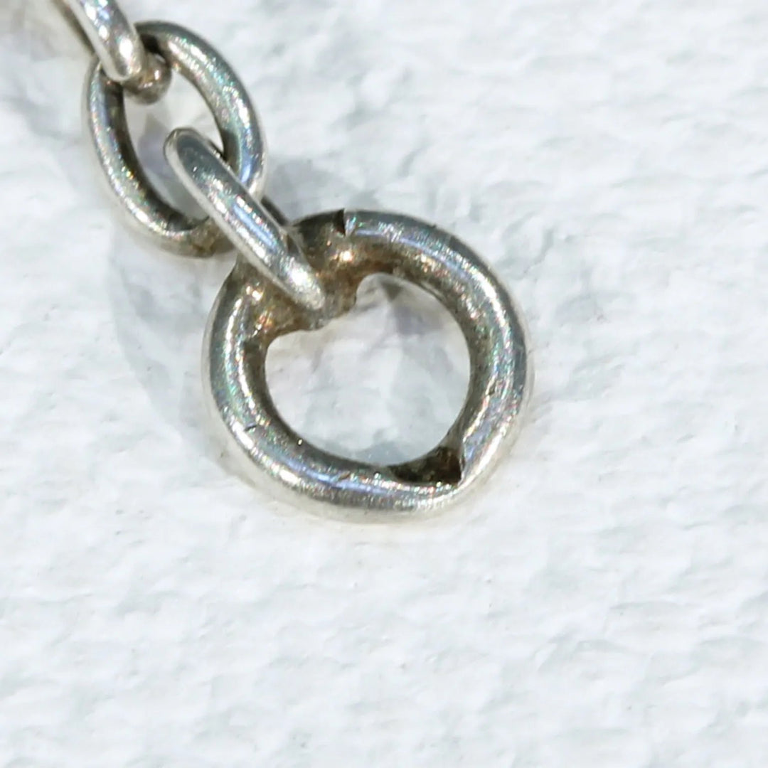 Antique French Art Nouveau Silver Station Necklace