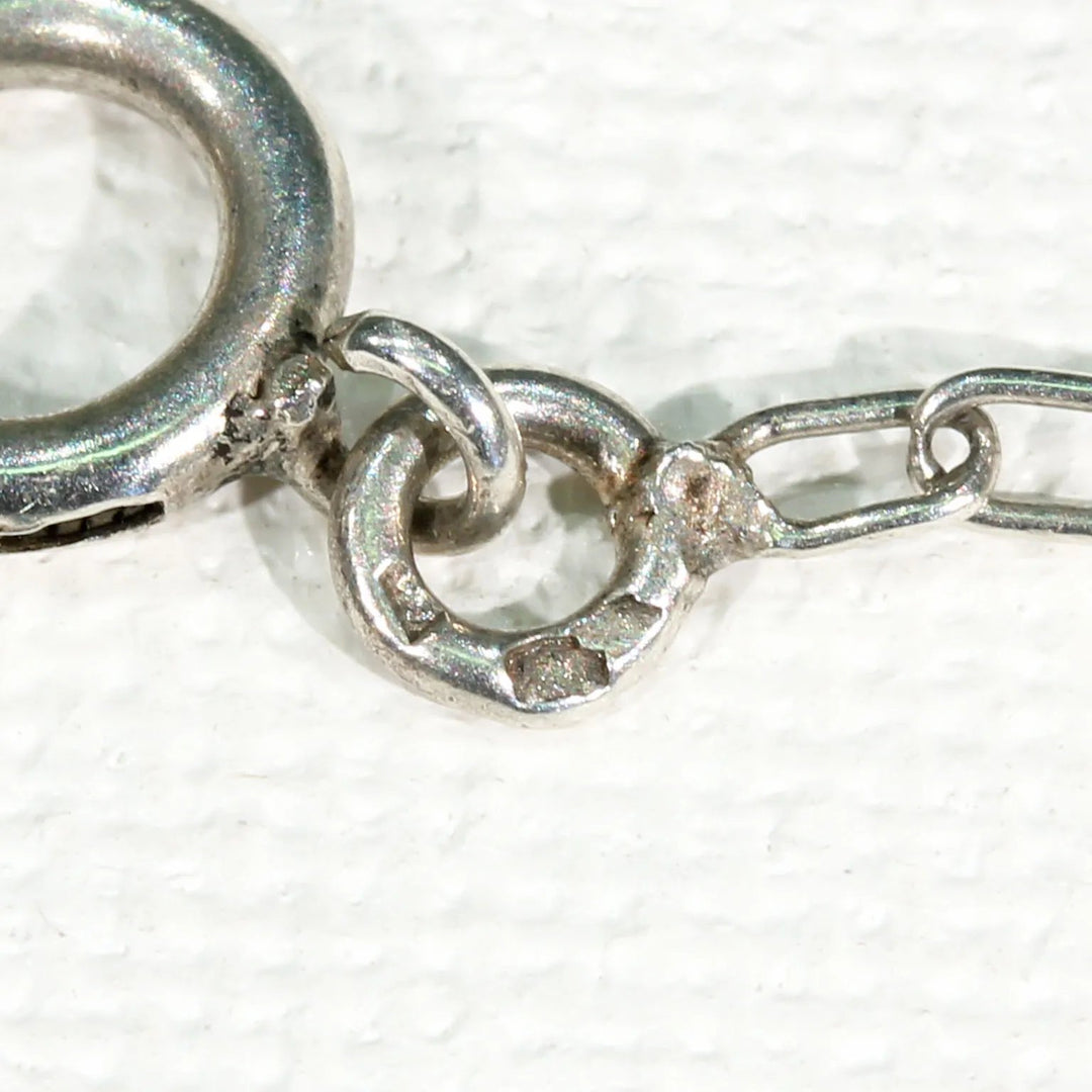 Antique French Silver Mistletoe Art Nouveau Necklace