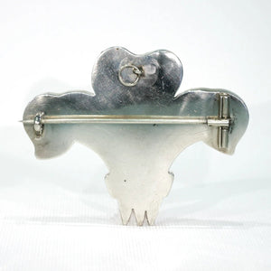Antique Scottish Agate Prince of Wales Brooch Silver Victorian